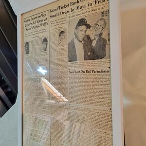 Framed Vintage Newspaper Article